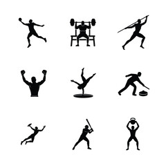 Sports activities silhouette vector illustration