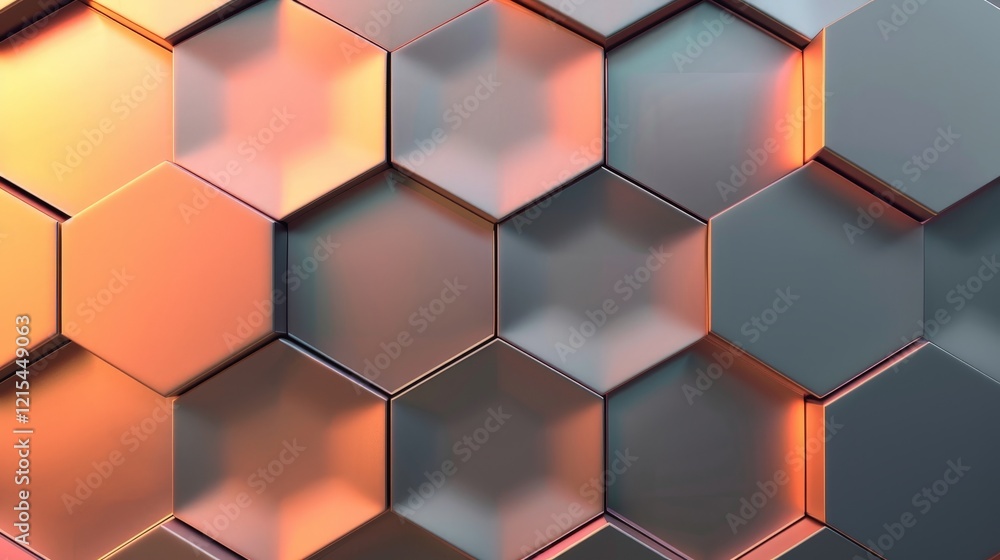 Poster abstract hexagonal pattern background