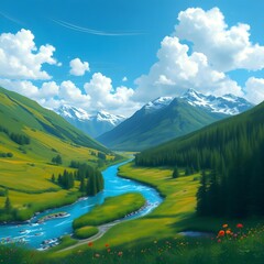 Fototapeta premium Moraine lake panorama in Banff National Park, Alberta, Canada