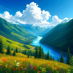 Moraine lake panorama in Banff National Park, Alberta, Canada