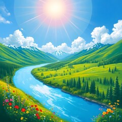 Fototapeta premium Moraine lake panorama in Banff National Park, Alberta, Canada