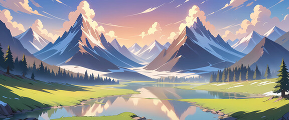 Mountain, View, Background, Wallpapers, Mountains, Rivers