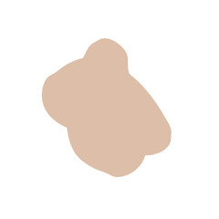 Abstract Organic Shape in Soft Beige