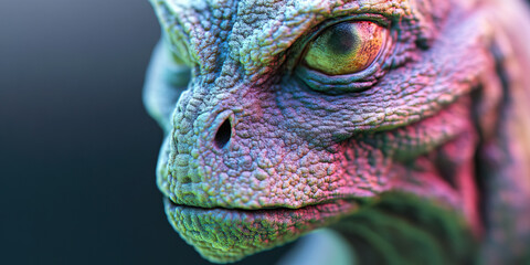 Fototapeta premium Digital Render of Reptilian Creature Head