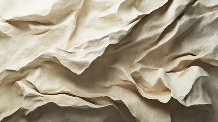 Obraz premium Textured beige fabric folds