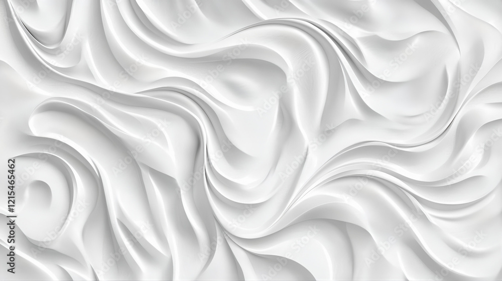 Poster abstract white background with wavy patterns for design and decoration. vector illustration of 3d wa