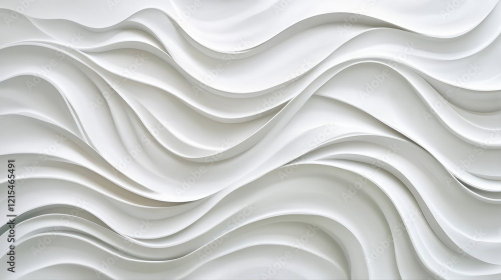 Poster abstract white background with wavy patterns for design and decoration. vector illustration of 3d wa
