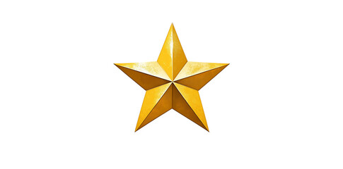 A golden five-pointed star on a trans background, flat design