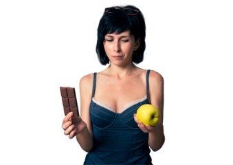 Cute girl with chocolate