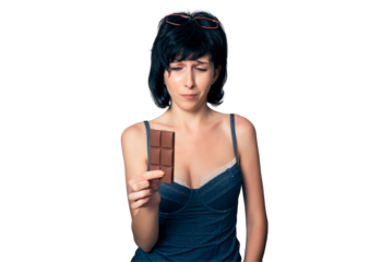 Cute girl with chocolate
