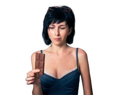 Cute girl with chocolate