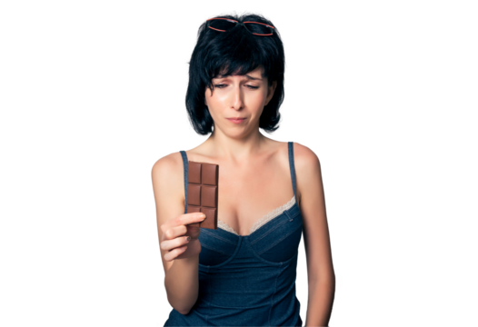 Cute girl with chocolate