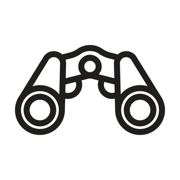 recommend clip art: Binoculars icon. Editable line icon. Vector illustration
