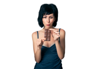 Cute girl with chocolate