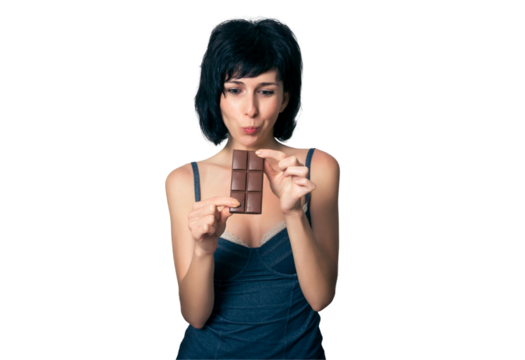 Cute girl with chocolate