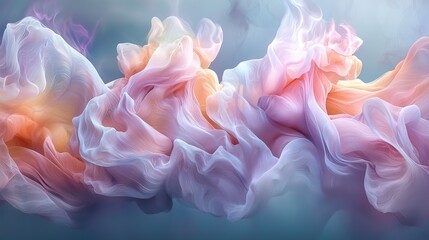 Dynamic flow of pastel colors abstract art contemporary space artistic expression aesthetic perspective