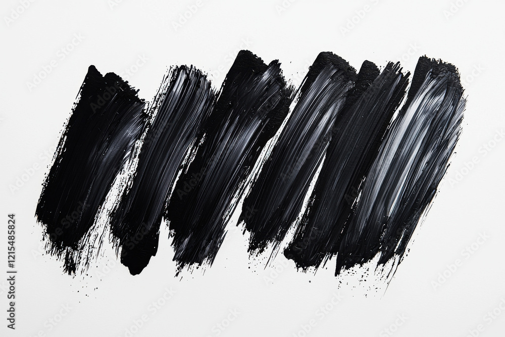 Poster abstract minimalist ink strokes create a striking composition on a pure white background showcasing 