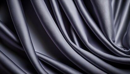 Obraz premium elegant dark gray satin curtain with luxurious folds perfect for home decor stage backdrops or event styling