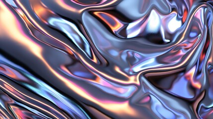 Iridescent Liquid Metal Abstract Background