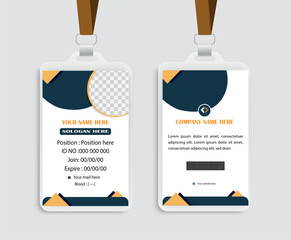 Unique mordern id card design with mockup which is designed of vector and RGB color