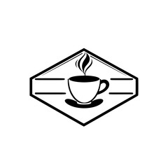 Coffee Cup Logo Design: Hot Drink Cafe Mug Steam Icon Symbol Graphic