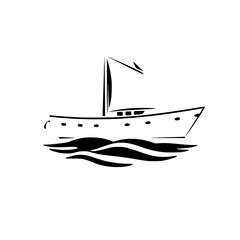 Elegant Yacht Sailing on Calm Ocean Waves: A Luxury Cruise Vacation Concept