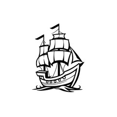 Vintage Sailing Ship: A Nautical Icon of Exploration and Maritime History. Discover the classic design and adventure of this antique vessel.