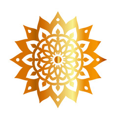 illustration of a Simple gold mandala silhouette vector Art design, Floral mandala Illustration, ornament, flower, design, outline, template, pattern, ethnic. mandala design for invitation card
