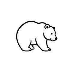 Polar Bear Line Art: Simple, Cute, and Iconic Vector Graphic