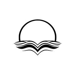 Abstract Wave Circle Logo Design:  A Stylish Symbol for Water, Ocean, or Nature Brands. Perfect for branding, websites, and marketing materials.