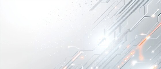 Abstract white background with light gray lines for technology or business concept presentation design template Generative AI