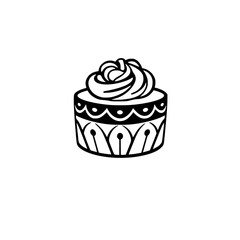 A delectable cupcake, adorned with swirls of creamy frosting. This delightful treat is perfect for satisfying your sweet tooth, a true culinary masterpiece.