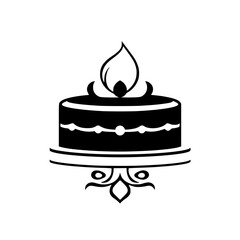 Aromatic Cake with Candle: A Delicious Birthday Treat. Perfect for celebrations, this image evokes feelings of joy and happiness.