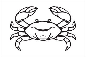 Black and White Crab Illustration
