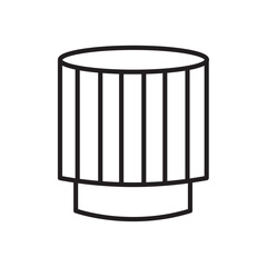 Air filter icon Outline set in black and white color