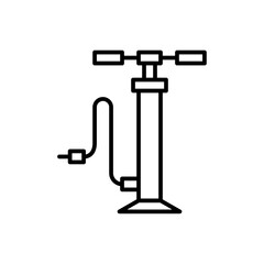 Air pump icon Outline set in black and white color