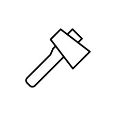 Axe icon Outline set in black and white color