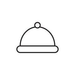 Baby hat icon Outline set in black and white color