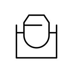 Cement mixers icon Outline set in black and white color