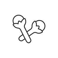 Cloves icon Outline set in black and white color