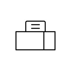 Complaint box icon Outline set in black and white color
