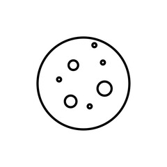 Cookie icon Outline set in black and white color