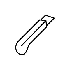 Cutter icon Outline set in black and white color