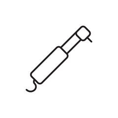 Dental drill icon Outline set in black and white color