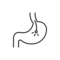 Endoscopy icon Outline set in black and white color
