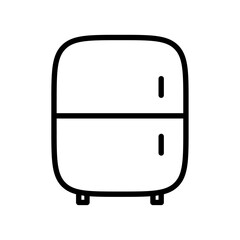 Fridge icon Outline set in black and white color