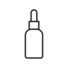 Glue bottle icon Outline set in black and white color