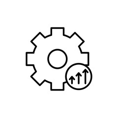Improvement icon Outline set in black and white color