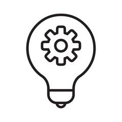 Innovation icon Outline set in black and white color