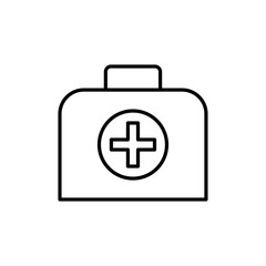 Fototapeta premium Medical aid kit icon Outline set in black and white color